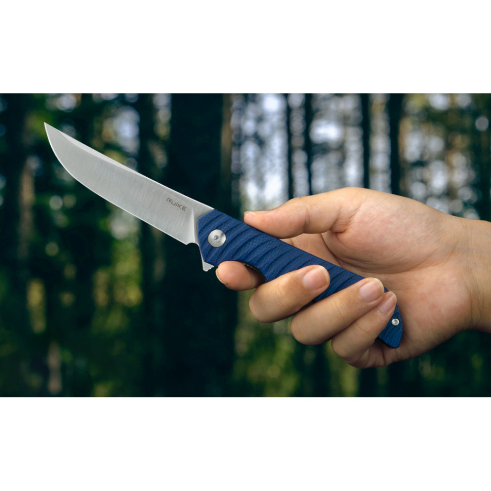Ніж складаний туристичний Ruike P122-ME, (9.2 см) 14C28N / мікарта синій Київ - фото 18
