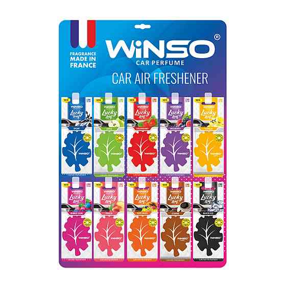 Освежитель воздуха WINSO Lucky Leaf, целлюлозный ароматизатор, дисплей MIX Київ