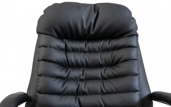 Офісне Крісло Керівника Richman Valencia Шкіра Lux Хром М1 Tilt Чорний Дніпро