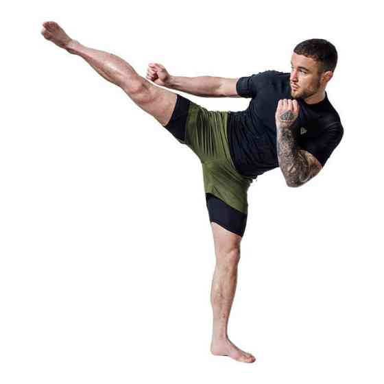 Компрессионные шорты для боев зеленые MMA RDX T16 GREEN/BLACK размер S Киев