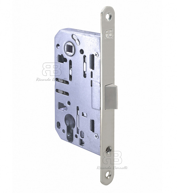 Замок для межкомнатных дверей под цилиндр Ricardo Borelli EN кевлар 85 мм с ответной планкой SN матовый никель Киев - изображение 1