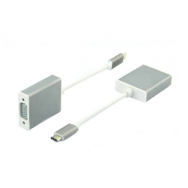 Перехідник USB3.1 Type-C --> VGA (F), білий (S0743) Київ - фото 2