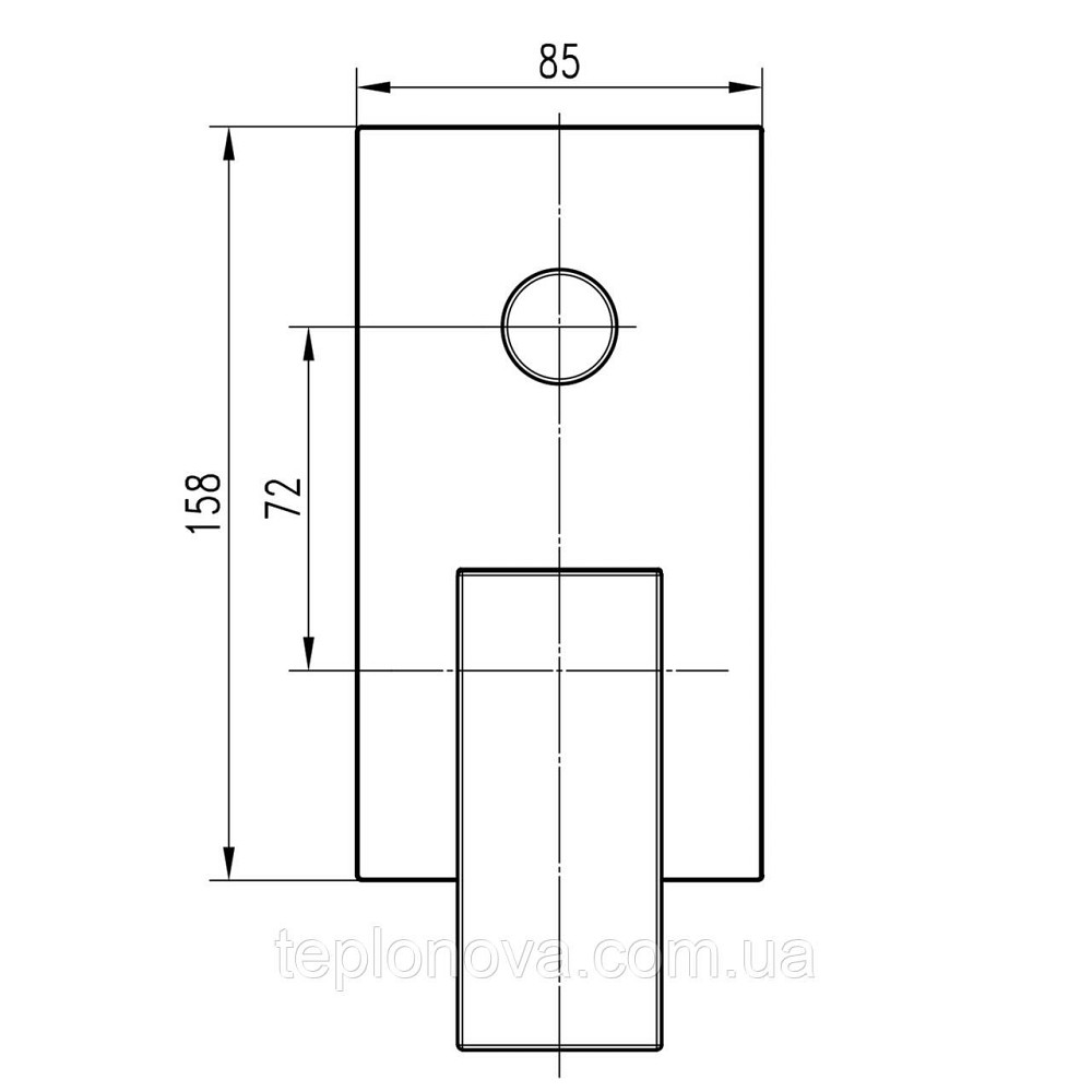 Змішувач для душу вбудований TOPAZ ODISS TO-18205-H66 ручний та верхній лійки, горизонт, хром Чернівці - фото 5