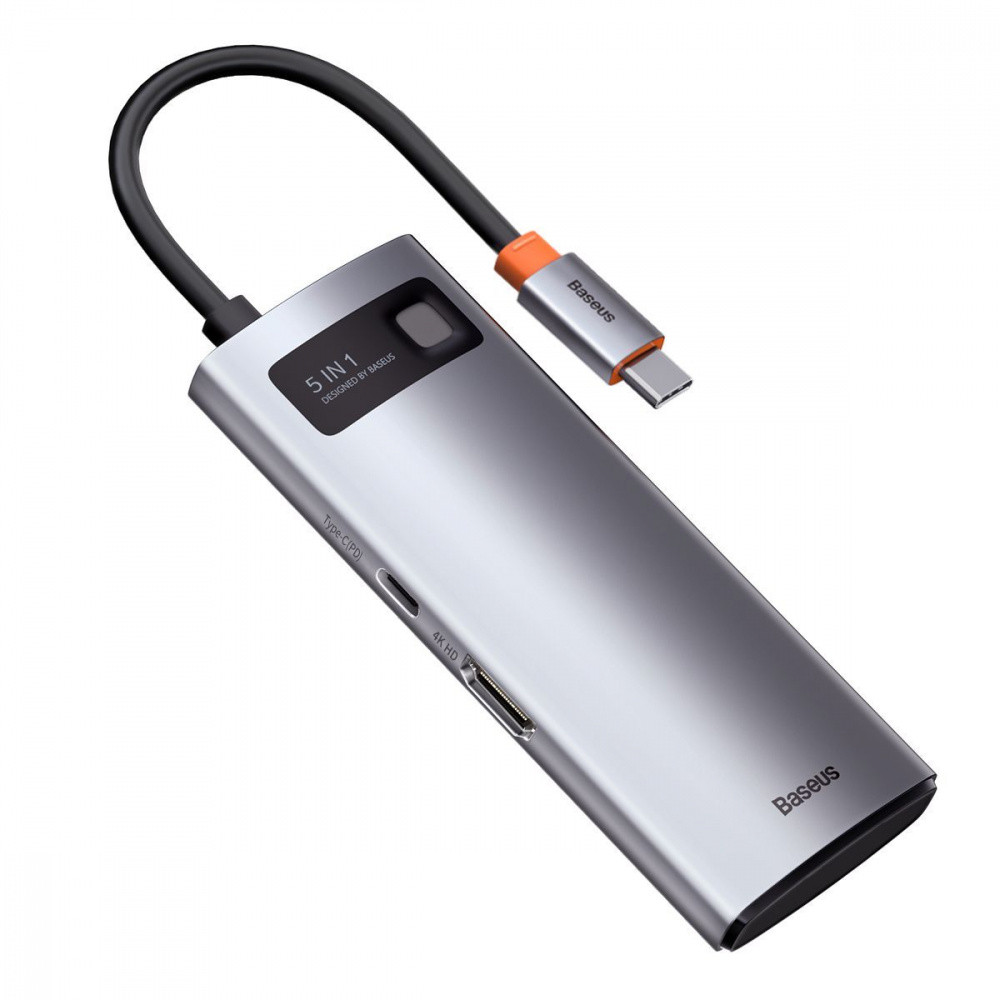 USB-Хаб Baseus Metal Gleam Series 5-in-1 Type-C серый Львов - изображение 9