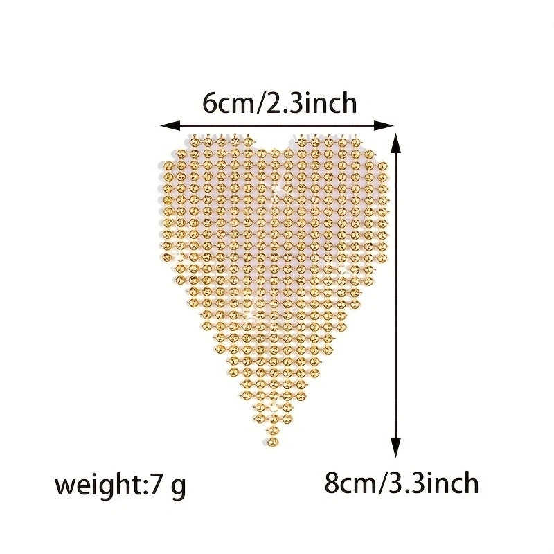 Наклейки на груди сердечка 6 на 8 см золотистий Київ - фото 2