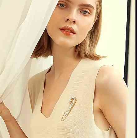 Брошка-шпилька зі стразами, декоративна, набір 2 шт Київ