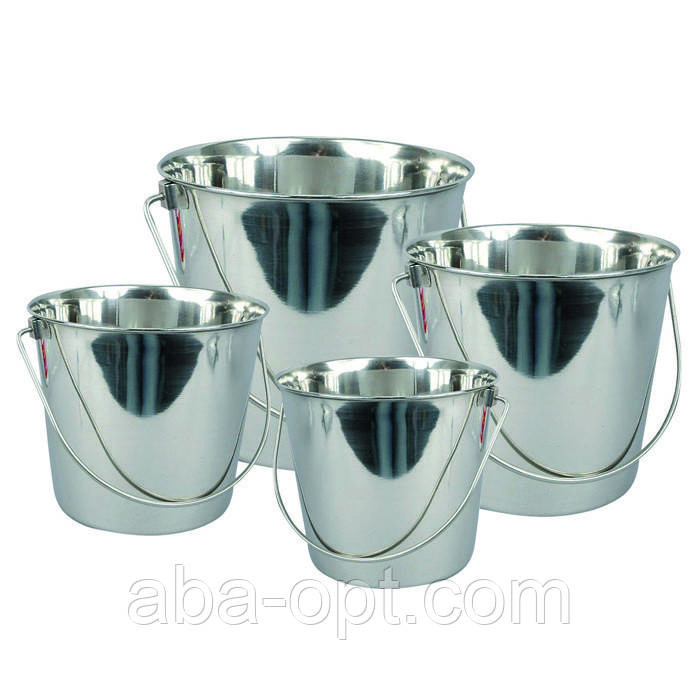Набір відер з нержавіючої сталі Стандарт V 5,5/7,5/11/14 л (4 шт) Одеса - фото 1
