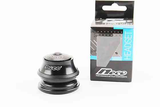 Кермова колонка 1-1/8" (44/28,6x44/30) безрізьбової вилки, напівінтегровані, висока, чорний H117DM Київ