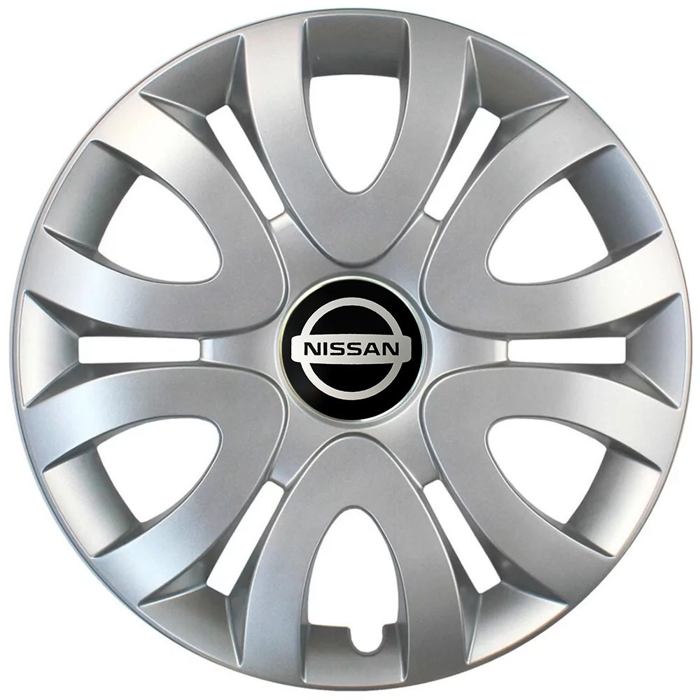 Автомобильные модельные колпаки R15 Nissan 330 4шт, SJS, серебряные Киев - изображение 1