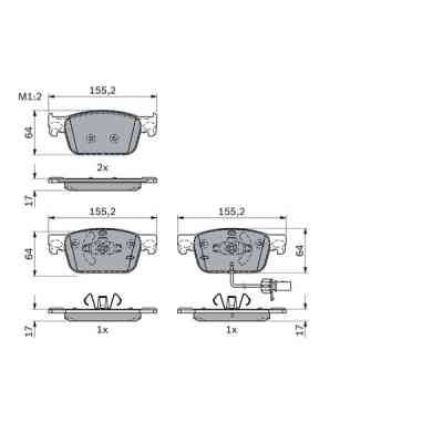 Гальмівні колодки Bosch 0 986 424 433 Вінниця