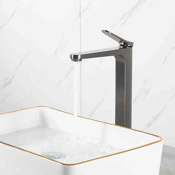 Смеситель для раковины высокий GAPPO G1010-29 графит Киев