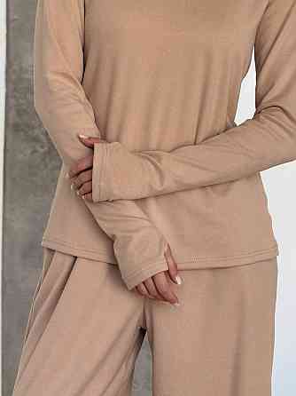 Женский теплый базовый костюм двойка из турецкого микрофлиса Одесса