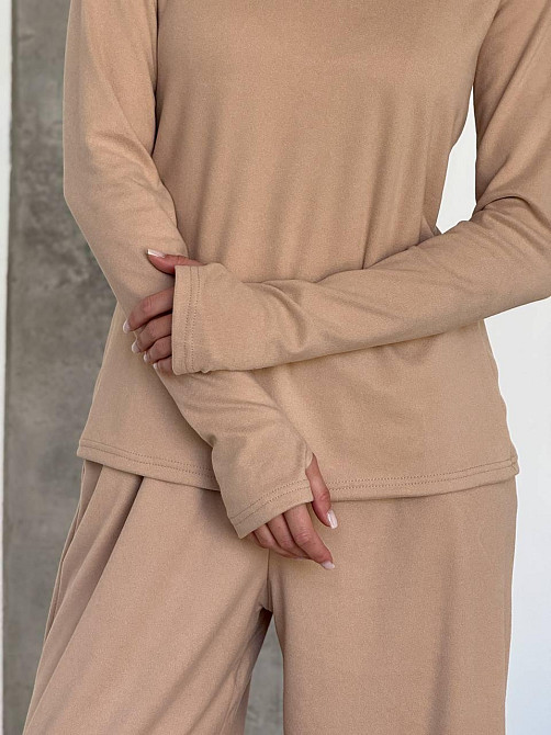 Женский теплый базовый костюм двойка из турецкого микрофлиса Одесса - изображение 6