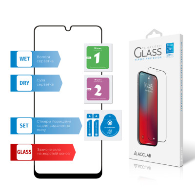 Стекло защитное ACCLAB Full Glue Samsung M32 Black (1283126513787) Винница - изображение 7