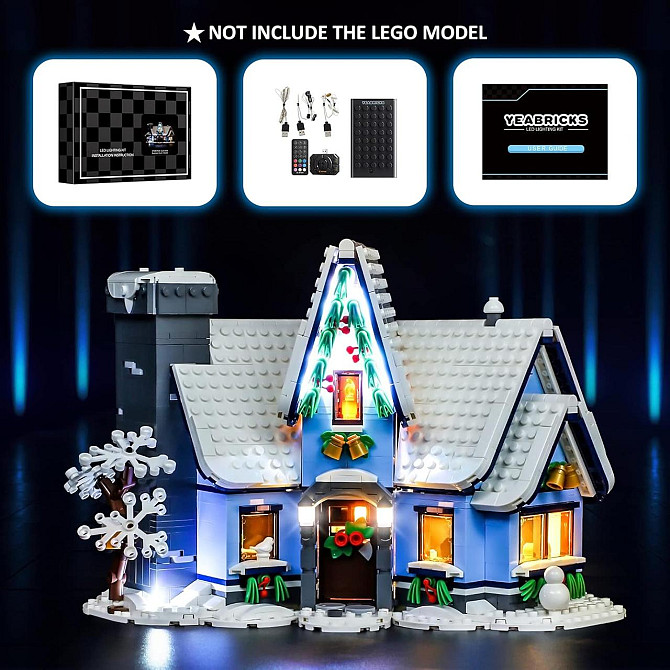 YEABRICKS LED освітлення для Lego 10293 Creator Expert Santa’s Visit, набір з дистанційним керування Київ - фото 1