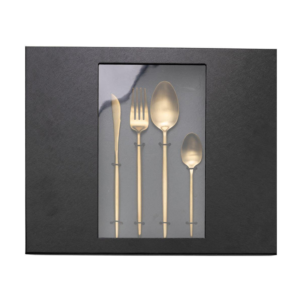 Набір столових приборів 24 предмети столовий набір на 6 персон Золотистий HP-20-17 Київ - фото 8