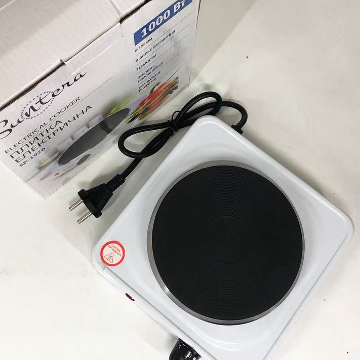 Електроплита настільна побутова Suntera SP-1920 белая, Потужна настільна плита для дому GC-81 Львів - фото 3
