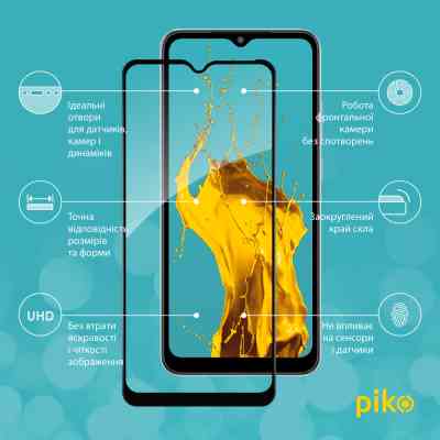 Стекло защитное Piko Full Glue Xiaomi Redmi A2+ Black (1283126564611) Винница