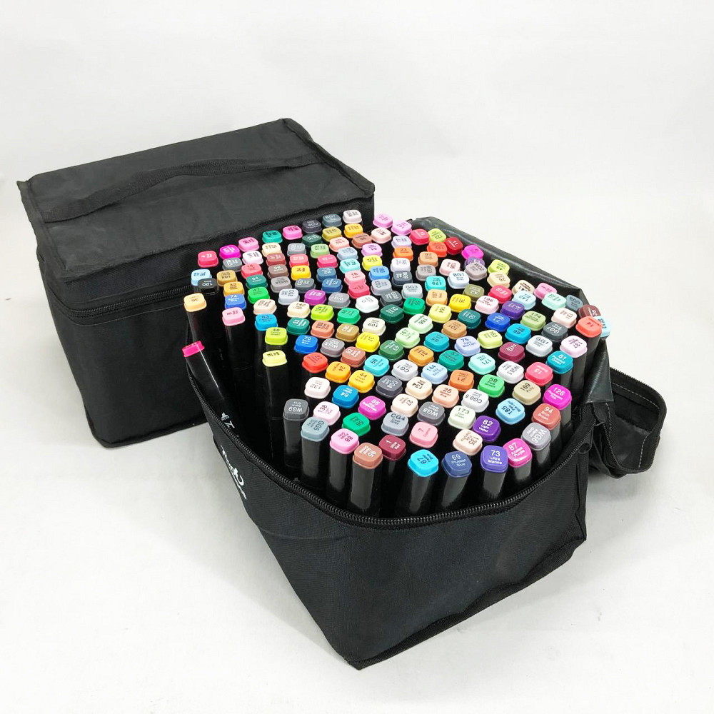 Художні маркери для скетчів, Круті маркери для малювання, Скетч-маркери сумкою Якісні спиртові UT-18 Івано-Франківськ - фото 4