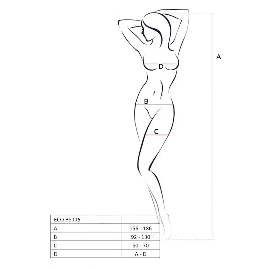 Бодістокінг Passion ECO BS006 red, з доступом, халтер, імітація підв’язок Львов - изображение 5