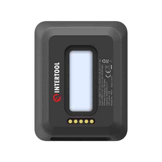 Повербанк INTERTOOL WT-7010, 6400 мАг/3,7 В, з бездротовою зарядкою 15 Вт, для зарядних станцій, з індикатором заряду Львів