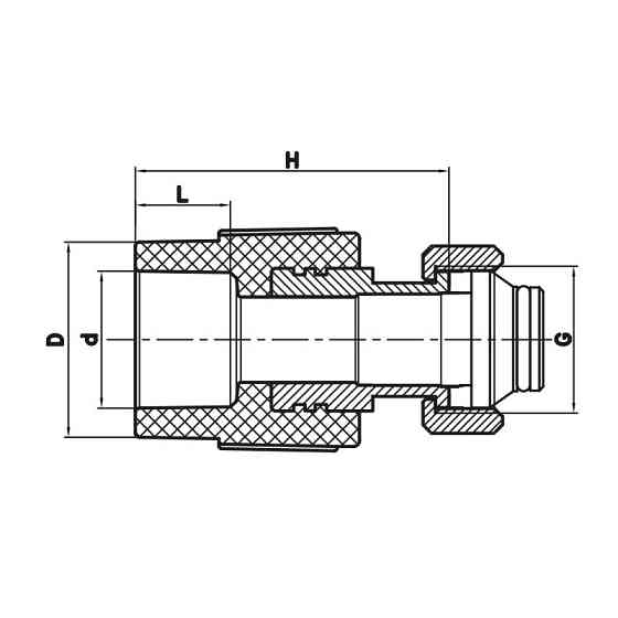 Муфта с евроконусом и накидной гайкой Koer K0240.PRO White - 20x3/4 PPR (KP3134) Киев