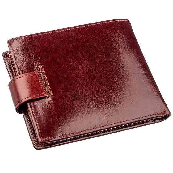 Компактний чоловічий гаманець Коричневий (Boston) Київ