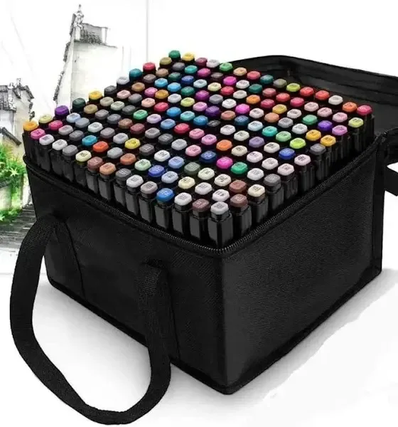 Набор двухсторонних маркеров, Sketch Marker для творчестка, 204 цвета, в сумке Одесса - изображение 2