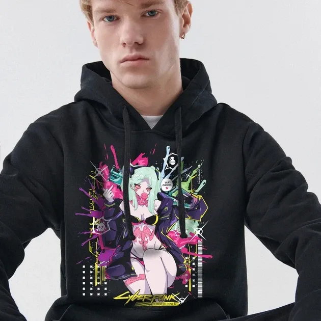 Худи для подростка мальчика с принтом Cyber Punk Rebecca Размер 160 Anime11166 Днепр - изображение 4