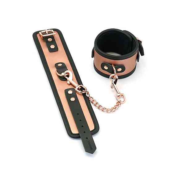 Поножі Liebe Seele Rose Gold Memory Ankle Cuffs, натуральна шкіра, рожеве золото Sex Aura Київ