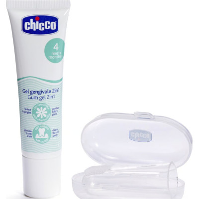 Детская зубная паста Chicco Набор: гель для десен 2в1+ зубная щетка-массажер (11262.00) Винница - изображение 3