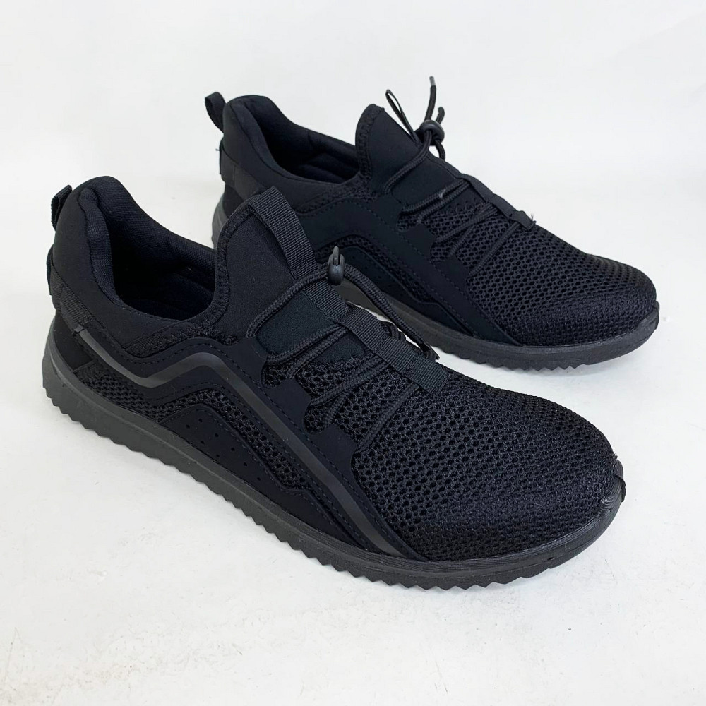 Спортивне взуття для спекотного літа, Спортивні кросівки чоловічі літні, Чорні чоловічі кросівки літні TF-10 Львів - фото 4