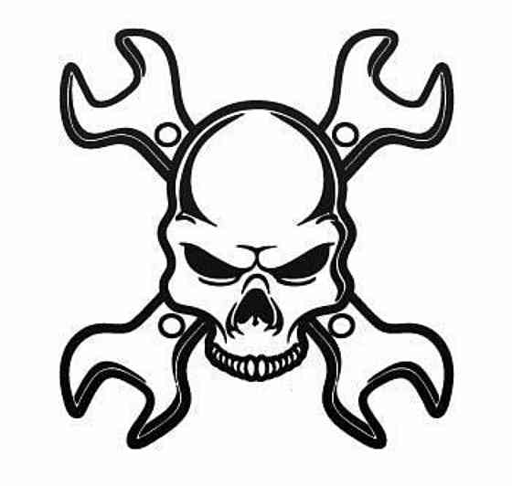 Вінілова наклейка на авто та будь-яку поверхню — Череп (Можно в будь-яких розмірах) Чернівці