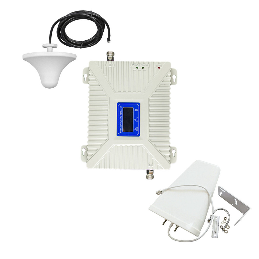 Комплект Репитер 2 диапазон 900/1800 МГц усилитель мобильной связи и интернета Aspor с антенной 10 Дб Киев - изображение 1