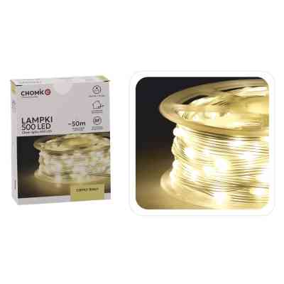 Гирлянда Chomik Струна На катушке 49.9+3 м 500 LED Теплый белый (5900779880115) Вінниця