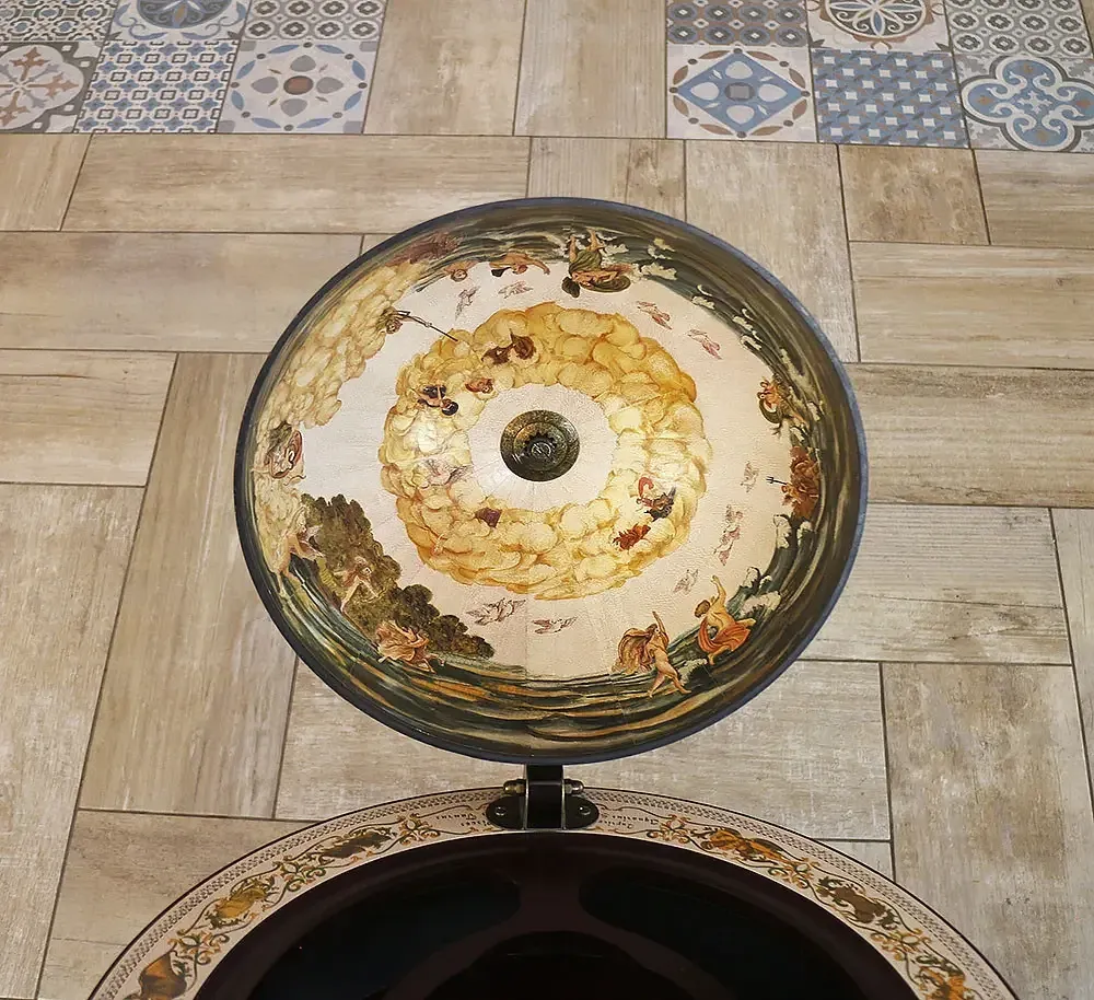 Глобус барів підлоговий Карта світу бежевий на коричневій основі 33 см Гранд Презент mastersem Київ - фото 3