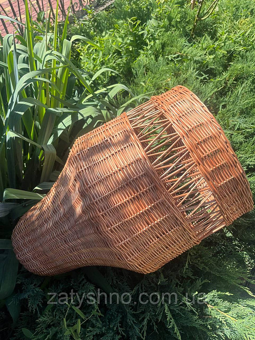 Люстра плетеная кофейная из лозы Киев - изображение 2