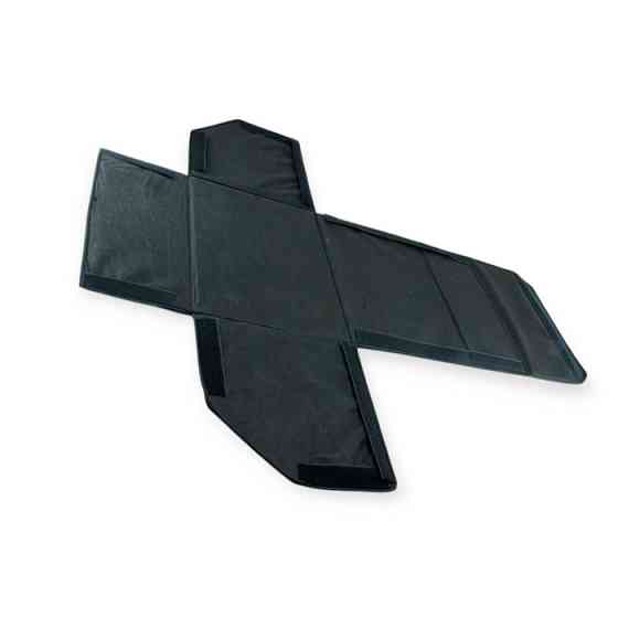 Сумка - органайзер в багажник шкірозамінник 400х300х300мм M чорна, червоний ромб на липучках Мукачево