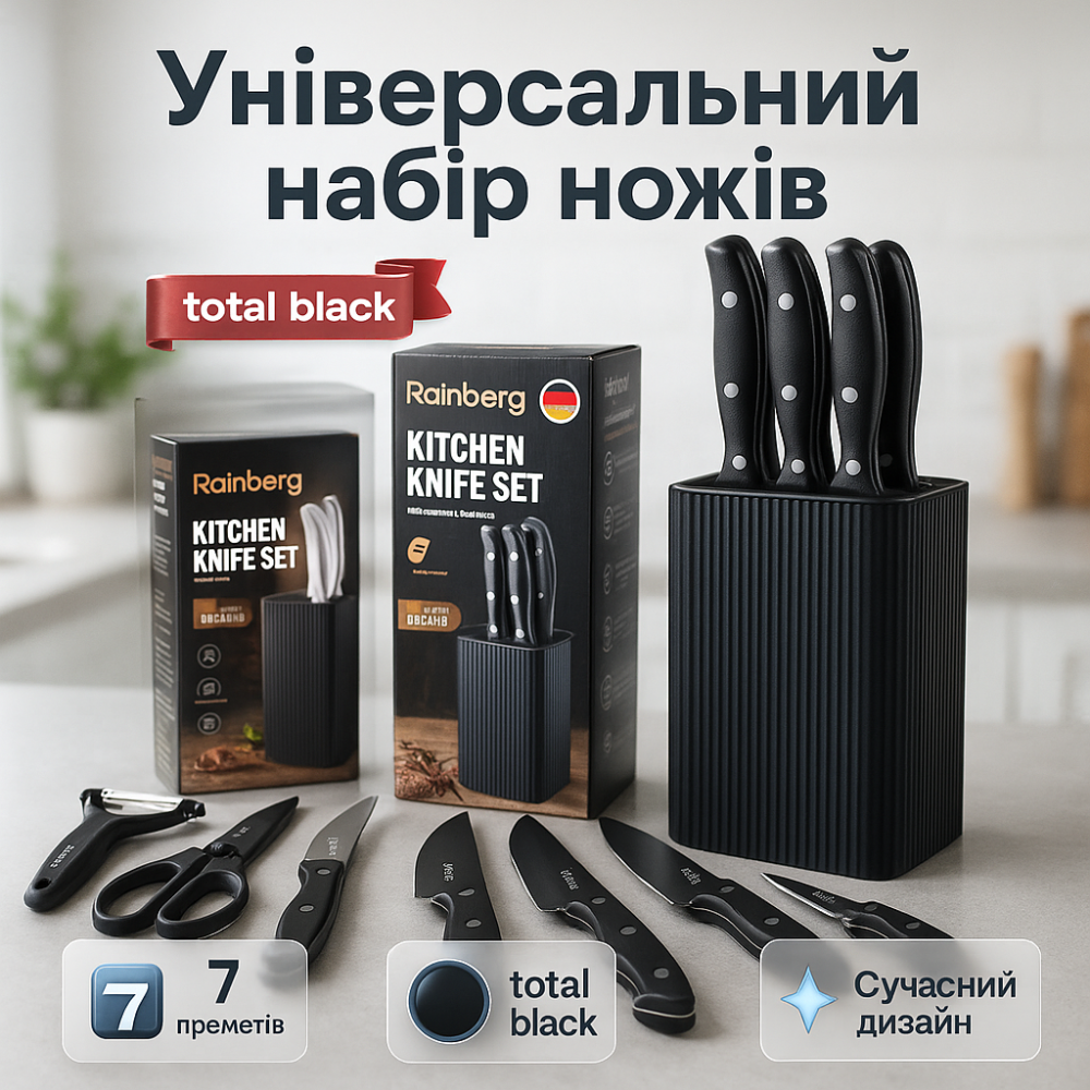 Якісні ножі для дому, Набір кухонних ножів преміум, Набір ножів для гурманів і кулінарів ZU-63 Львів - фото 9