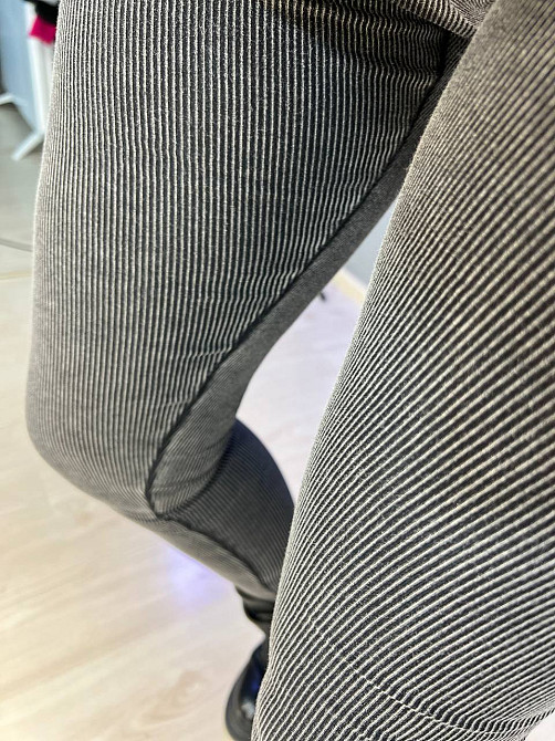 Лосины женские A-N 2306 рубчик варка тай дай трикотаж тонкий серые, серый, S Киев - изображение 14