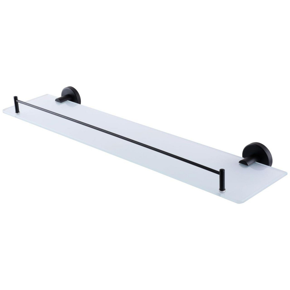 Полиця Globus Lux BS8427 чорна матова, матове скло SUS304 Київ - фото 1