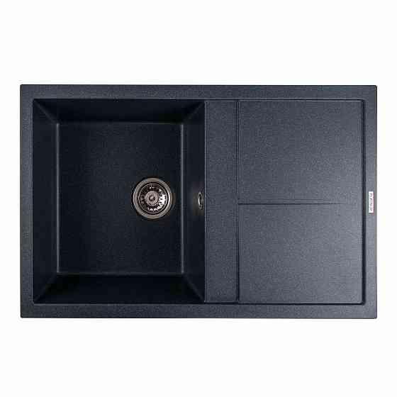 Гранитная мойка для кухни Platinum 7950 SELENA матовая Антрацит Киев