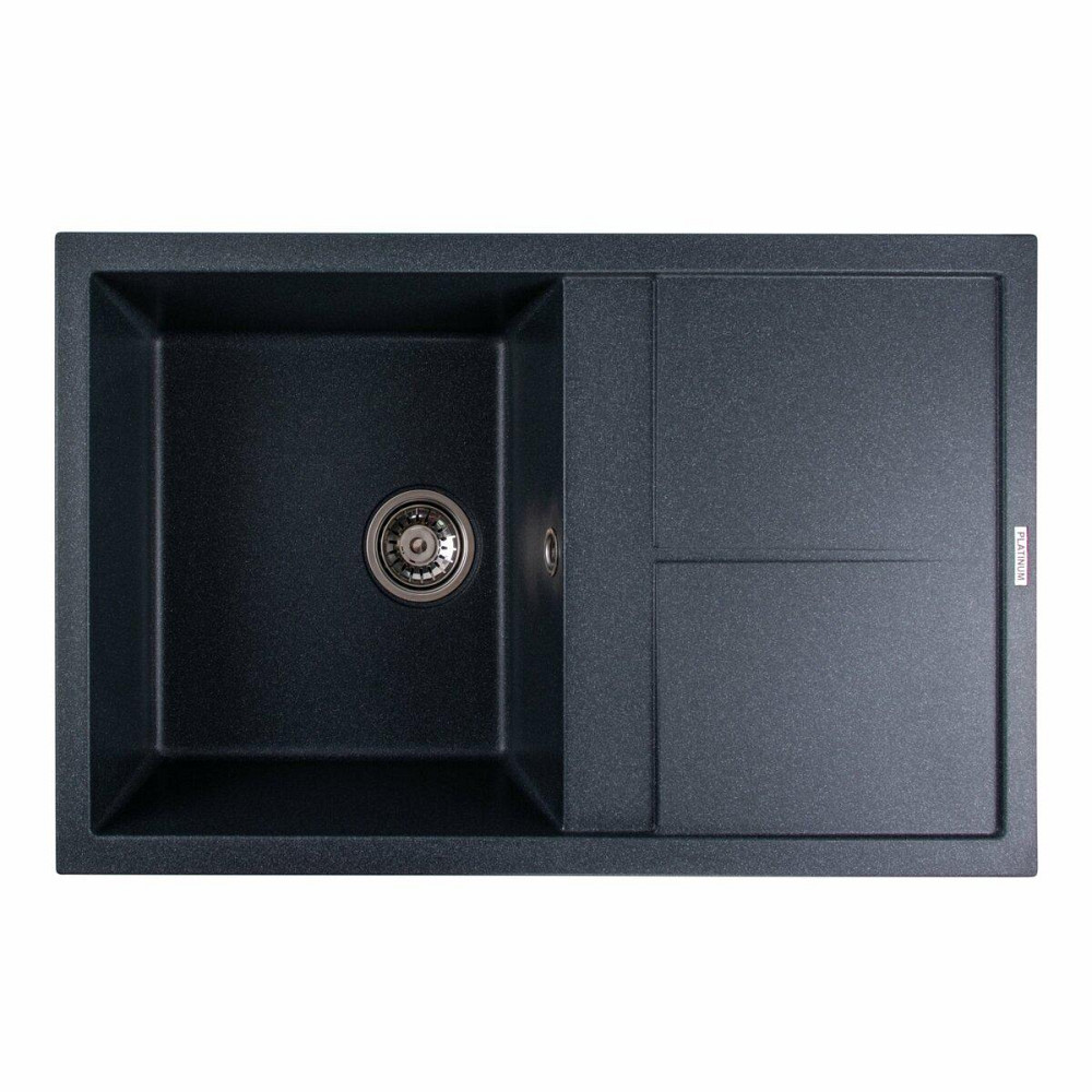 Гранитная мойка для кухни Platinum 7950 SELENA матовая Антрацит Киев - изображение 1