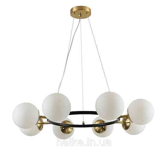 Люстра підвісна молекула 74542/8 CP+Matte Black на 8 плафонів Київ