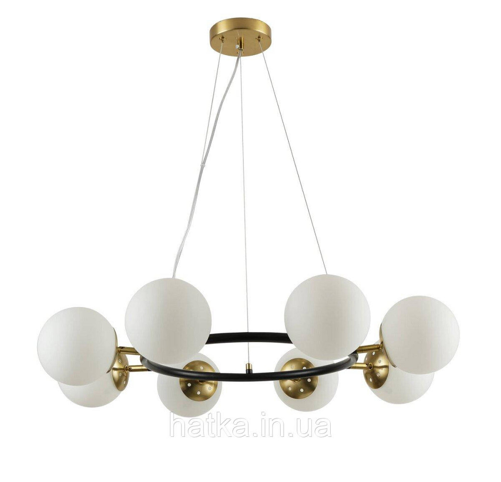 Люстра підвісна молекула 74542/8 CP+Matte Black на 8 плафонів Київ - фото 3