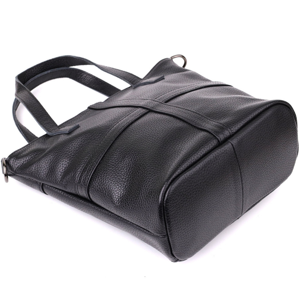 Сумка жіноча з натуральної шкіри Vintage 22993 Чорний Київ - фото 5