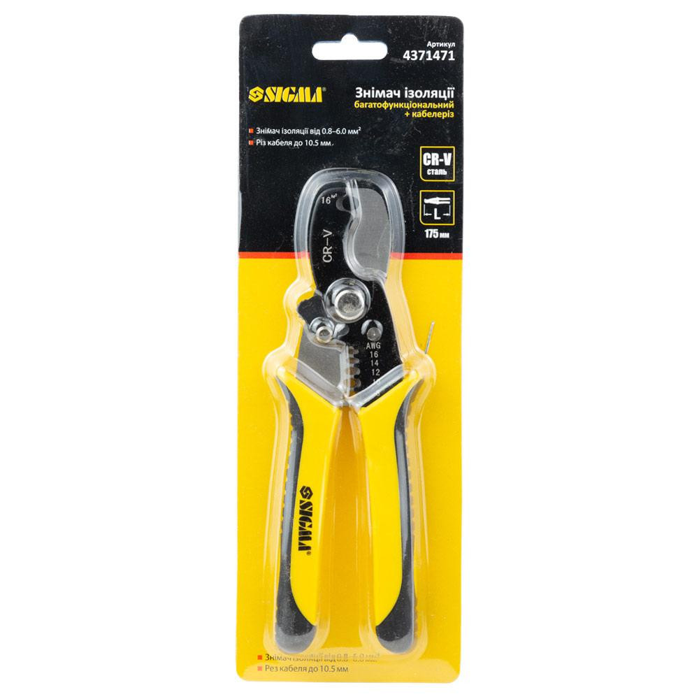 Съёмник изоляции многофункциональный + кабелерез 180мм SIGMA (4371471) Киев - изображение 7