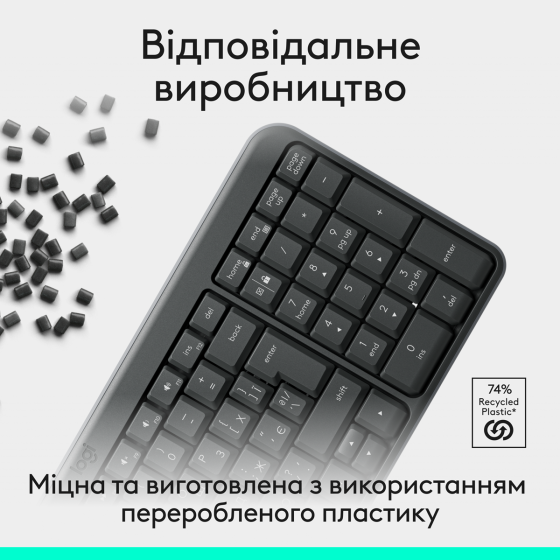 Клавіатура Logitech K250 Wireless Graphite (7136786) Київ