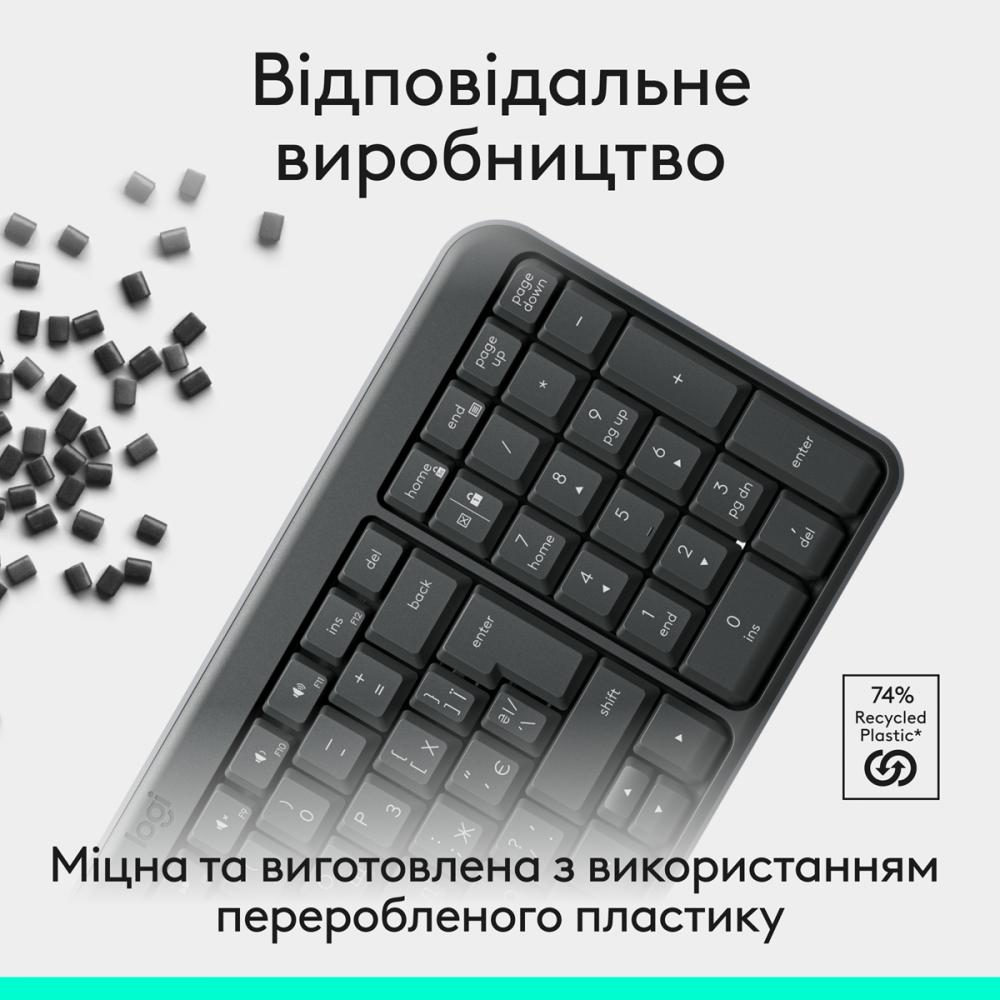 Клавіатура Logitech K250 Wireless Graphite (7136786) Київ - фото 2