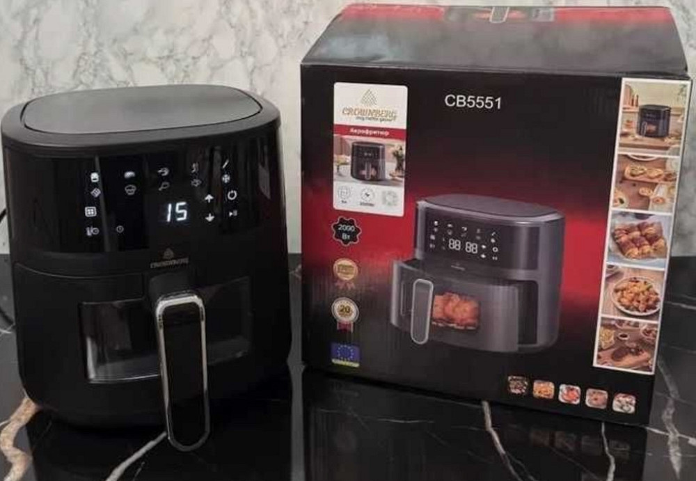 Аэрофритюрница аэрогриль Crownberg CB-5551 5л мультипечь. Киев - изображение 2